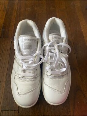 New Balance White Leather Women's Sneakers